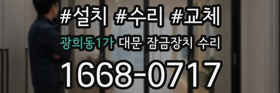 광희동1가 대문 잠금장치 수리