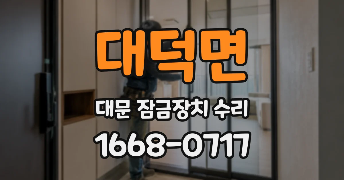 대덕면 대문 잠금장치 수리