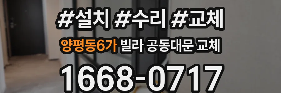 양평동6가 빌라 공동대문 교체