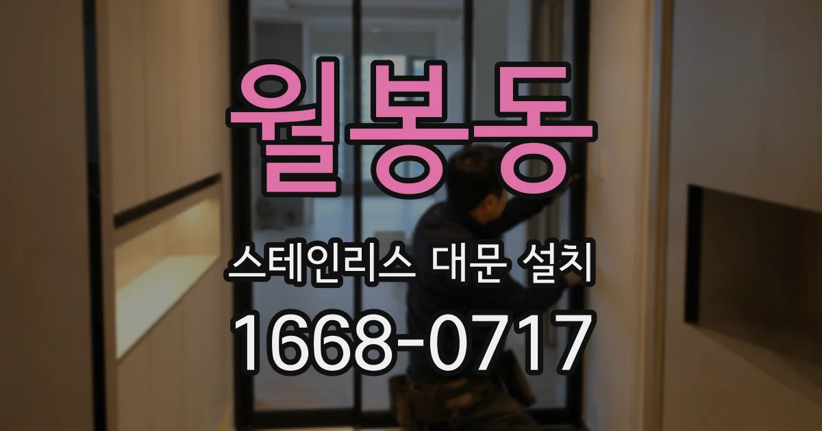 월봉동 스테인리스 대문 설치