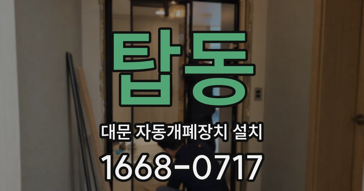 탑동 대문 자동개폐장치 설치