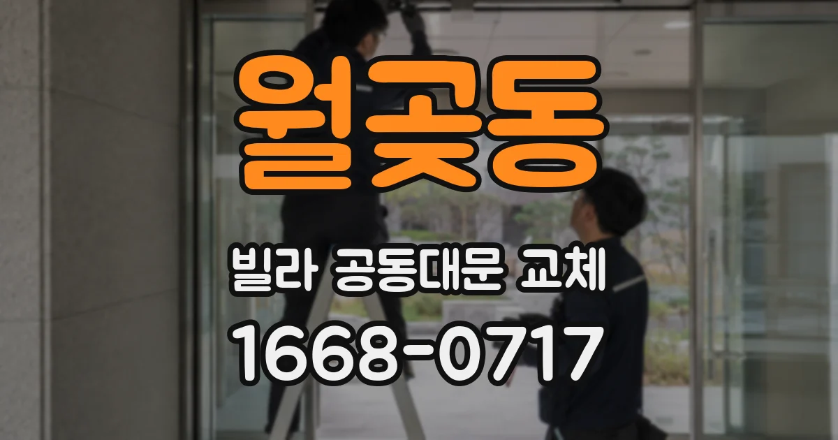 월곶동 빌라 공동대문 교체
