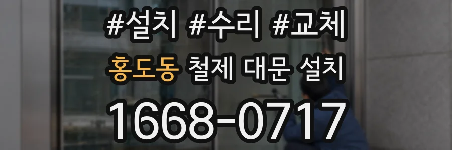 홍도동 철제 대문 설치
