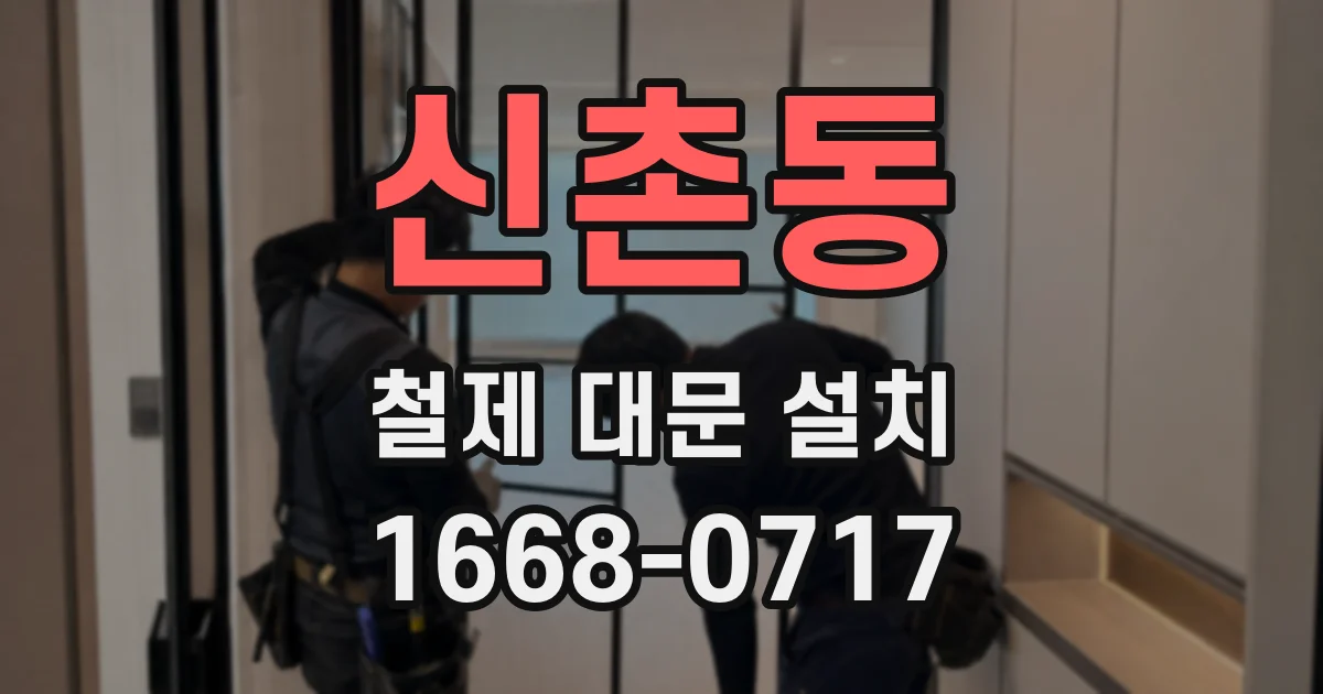 신촌동 철제 대문 설치