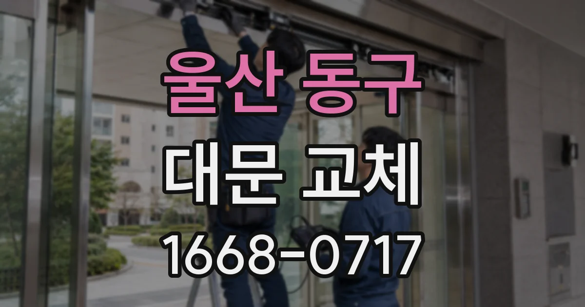 울산 동구 대문 교체