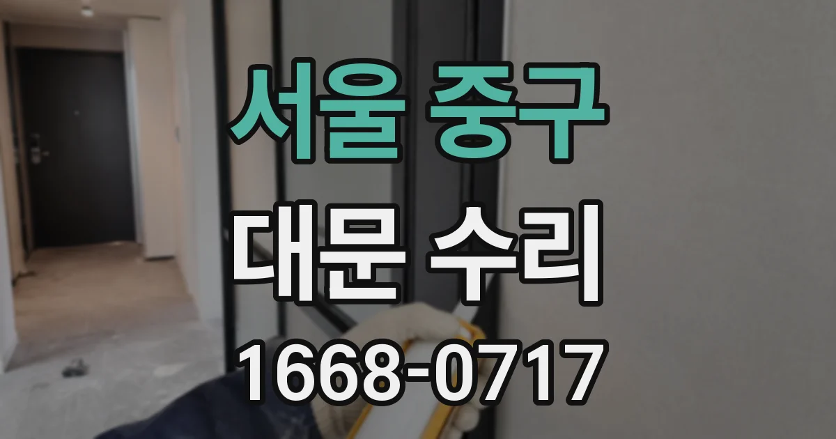 서울 중구 대문 수리