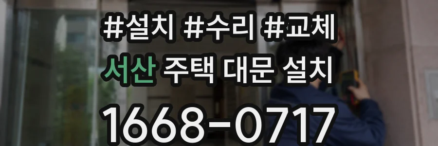 서산 주택 대문 설치