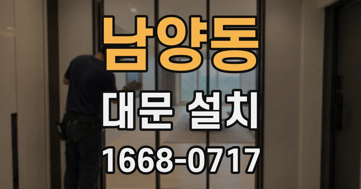 남양동 대문 설치