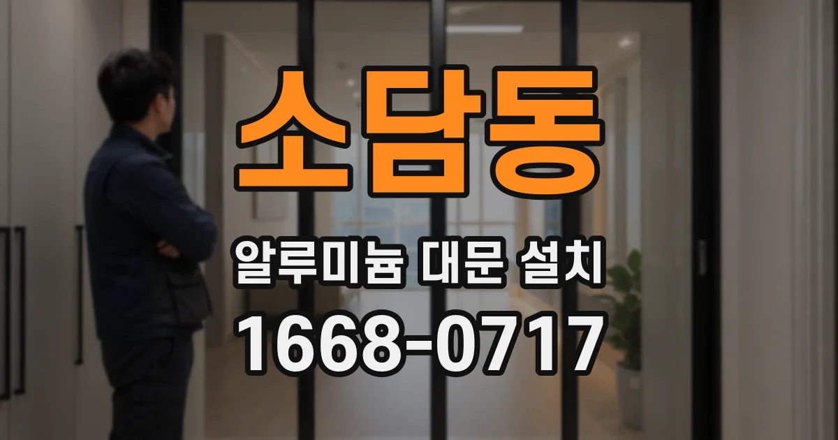 소담동 알루미늄 대문 설치