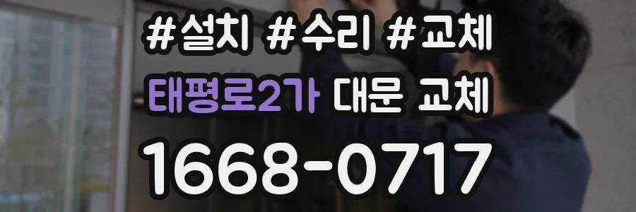 태평로2가 대문 교체