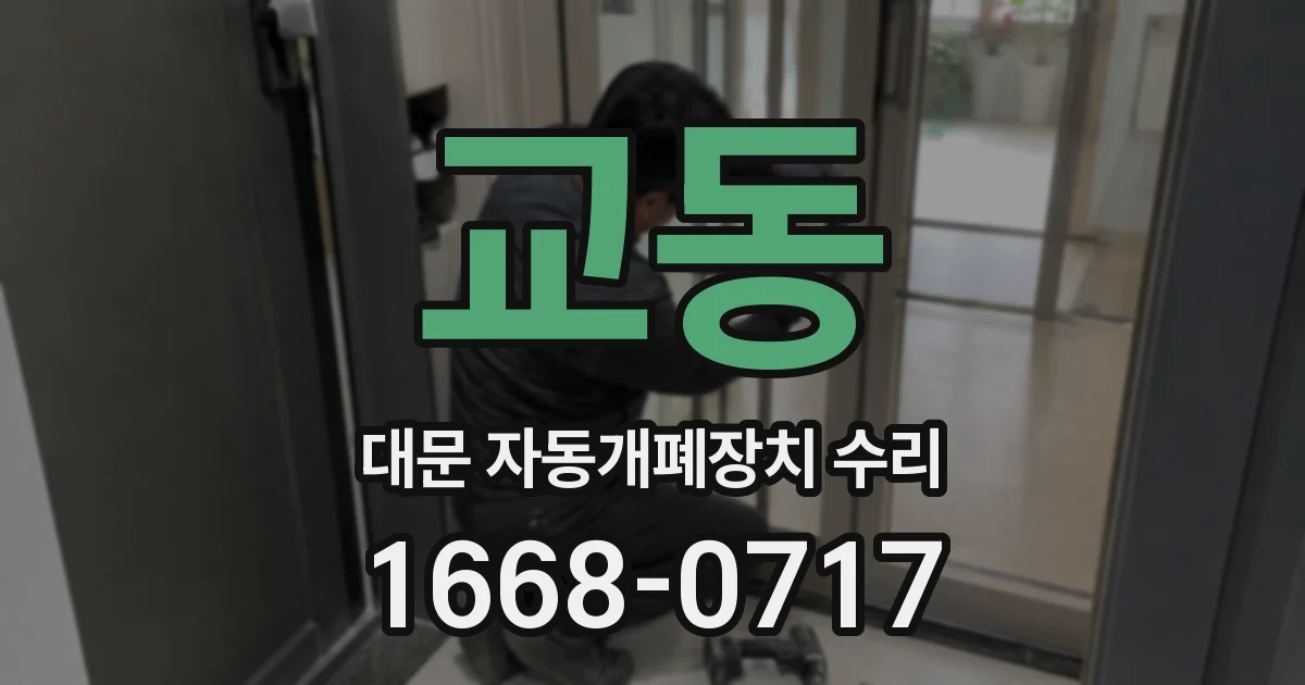 교동 대문 자동개폐장치 수리