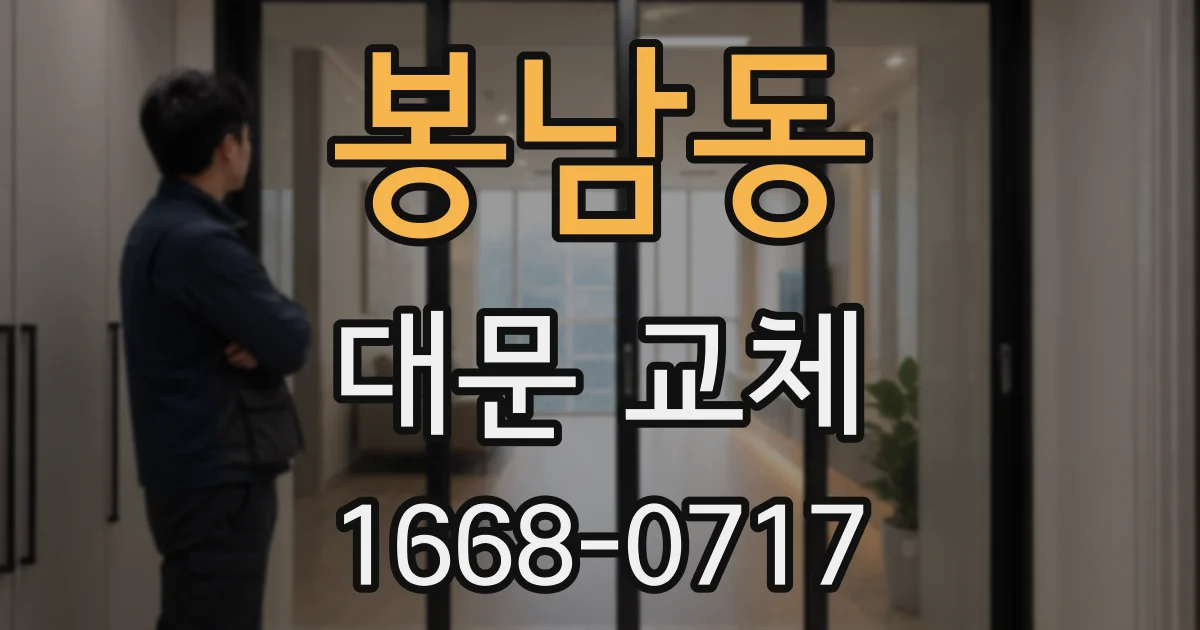 봉남동 대문 교체