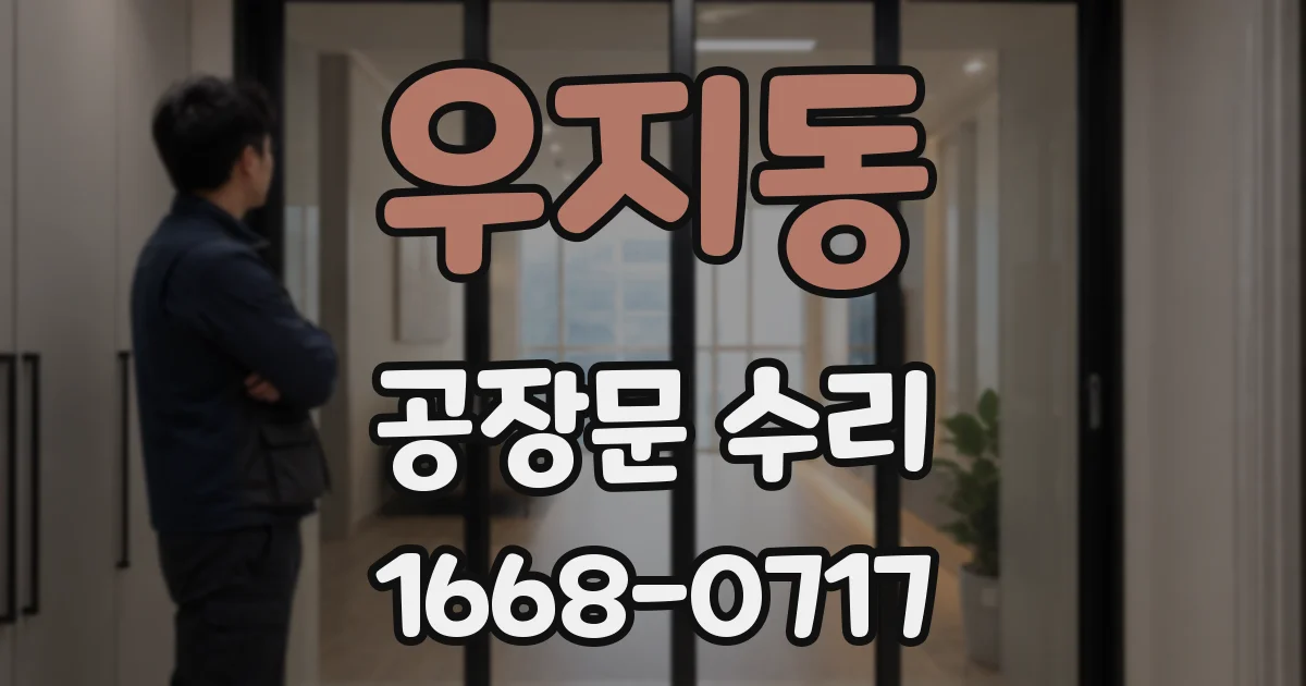 우지동 공장문 수리