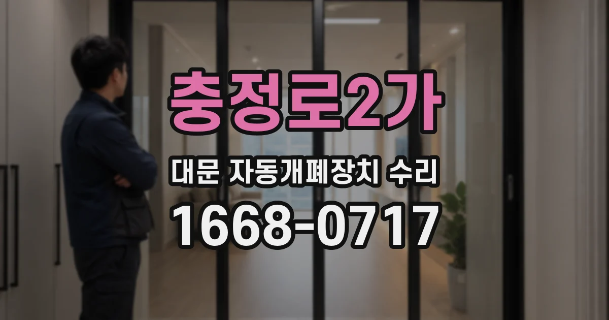 충정로2가 대문 자동개폐장치 수리