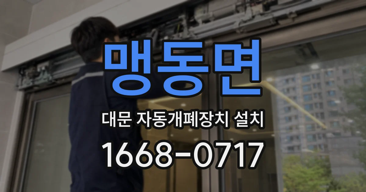 맹동면 대문 자동개폐장치 설치