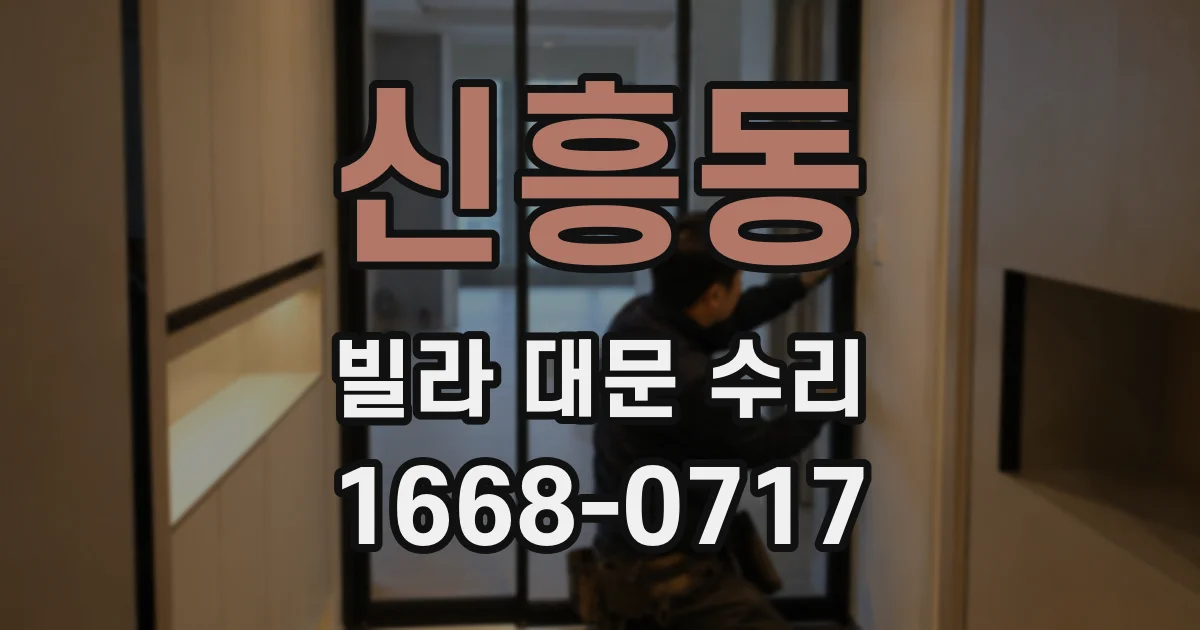 신흥동 빌라 대문 수리