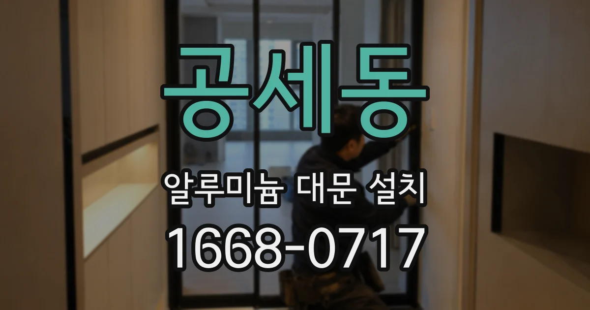 공세동 알루미늄 대문 설치