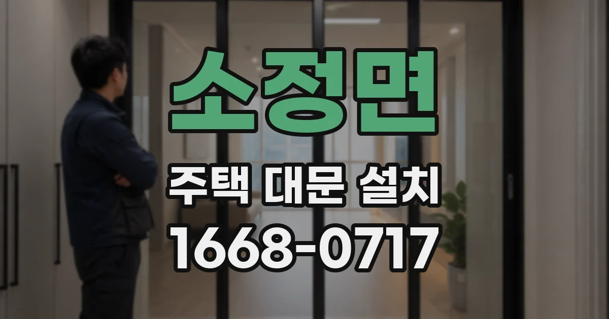 소정면 주택 대문 설치