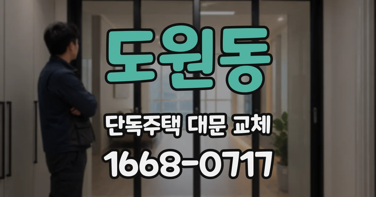 도원동 단독주택 대문 교체