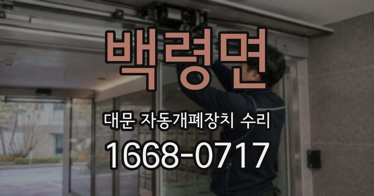 백령면 대문 자동개폐장치 수리