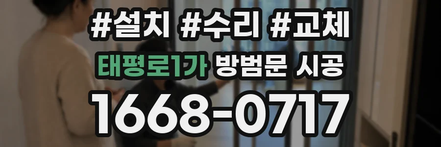 태평로1가 방범문 시공