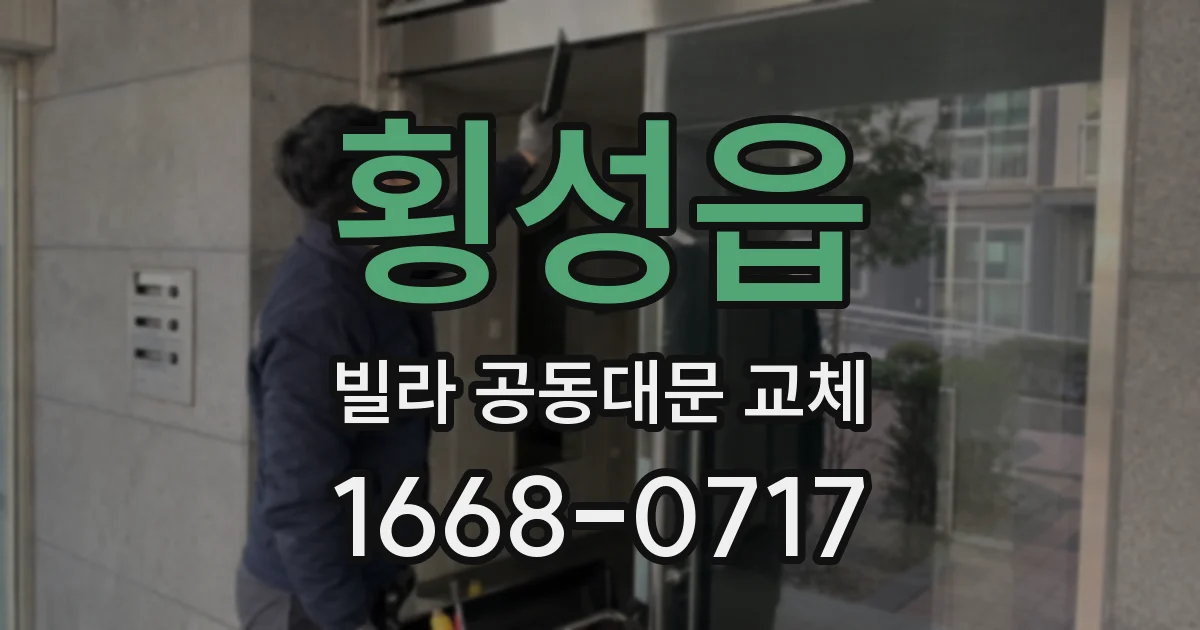 횡성읍 빌라 공동대문 교체