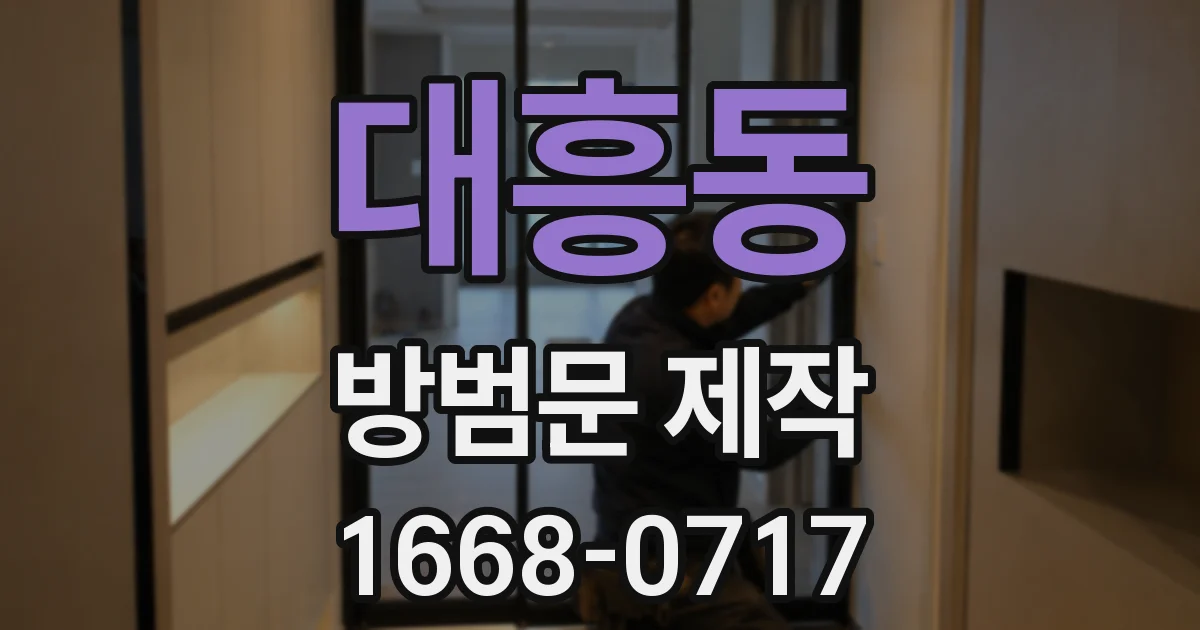 대흥동 방범문 제작