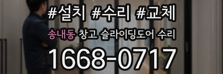 송내동 창고 슬라이딩도어 수리
