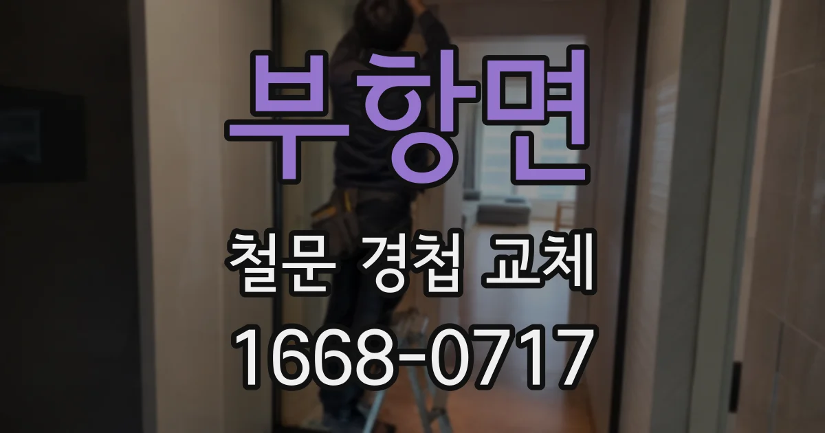 부항면 철문 경첩 교체