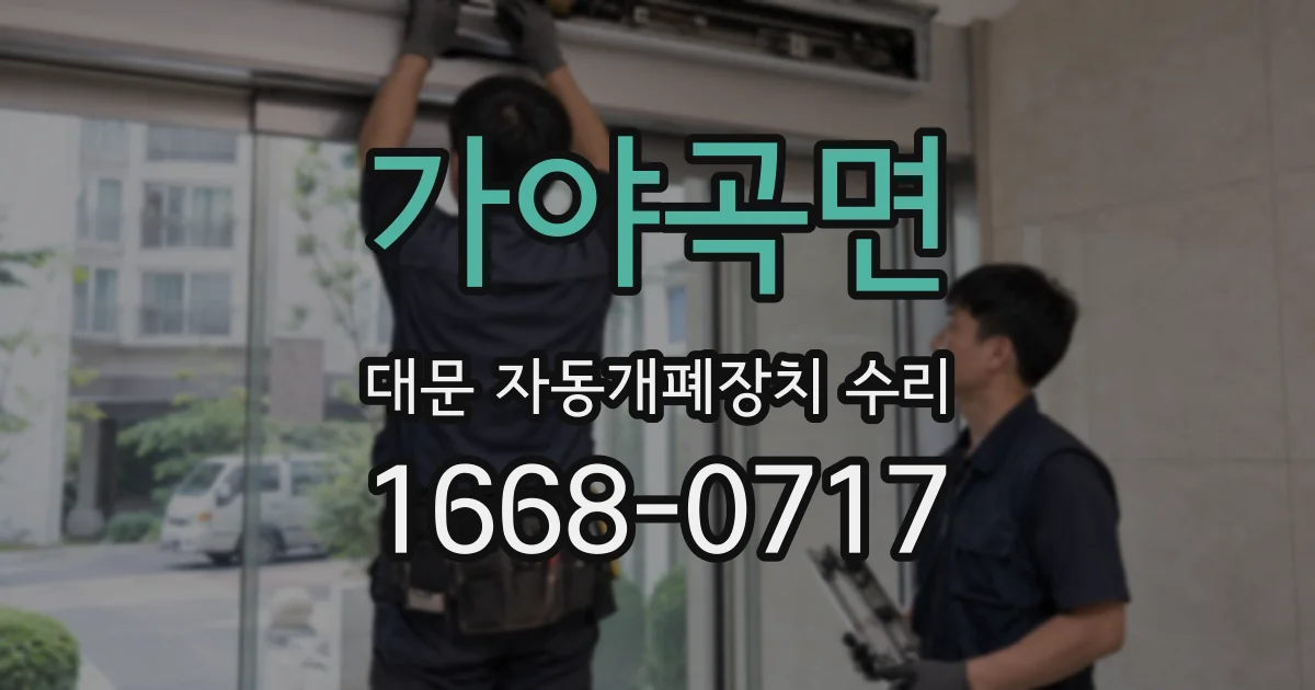 가야곡면 대문 자동개폐장치 수리