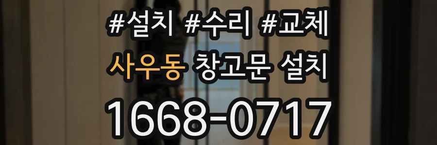사우동 창고문 설치