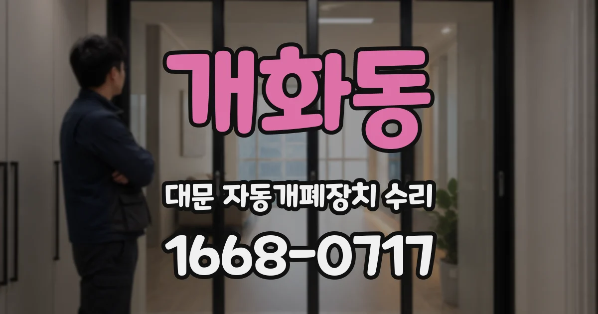 개화동 대문 자동개폐장치 수리