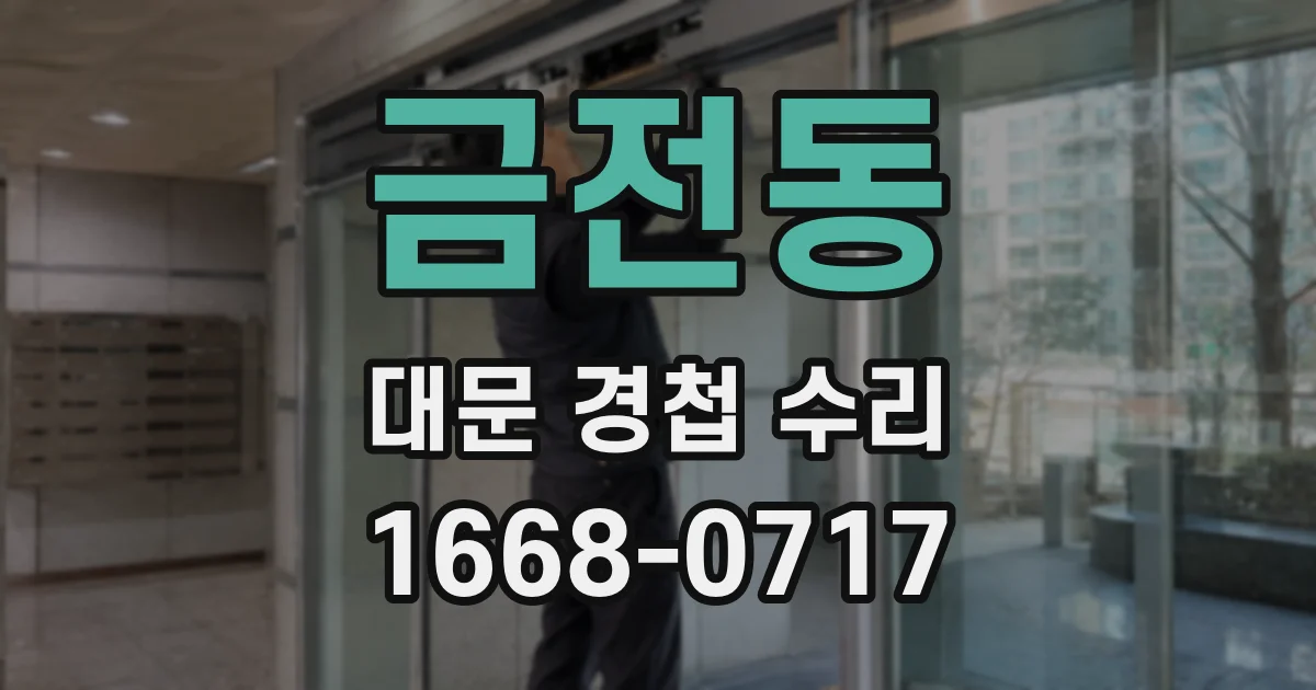 금전동 대문 경첩 수리