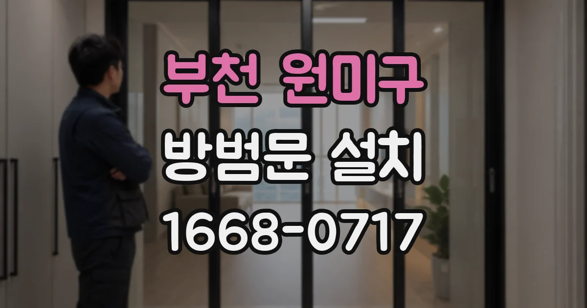 부천 원미구 방범문 설치