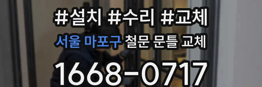 서울 마포구 철문 문틀 교체