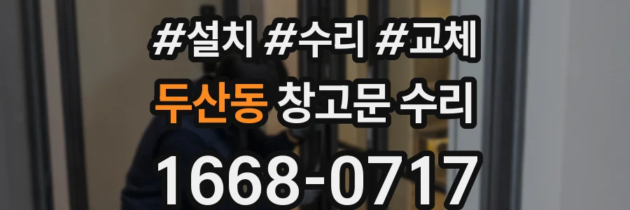 두산동 창고문 수리