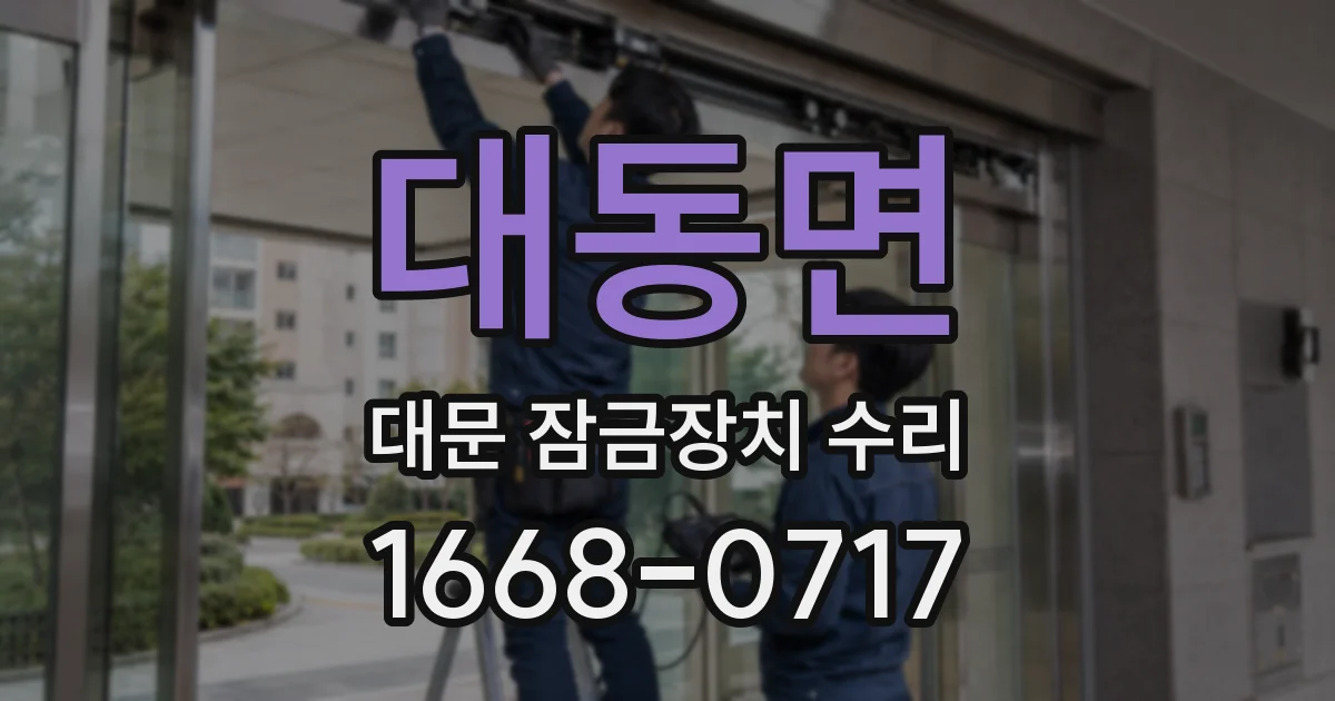 대동면 대문 잠금장치 수리