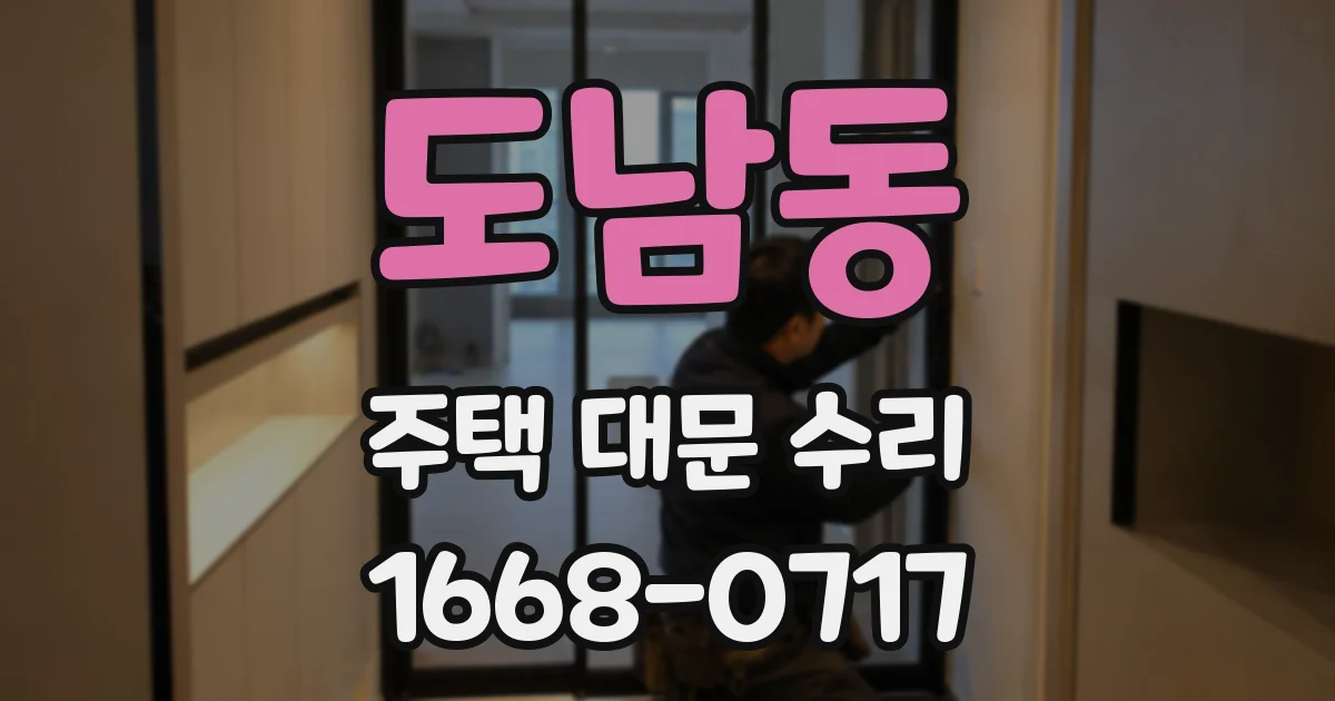 도남동 주택 대문 수리