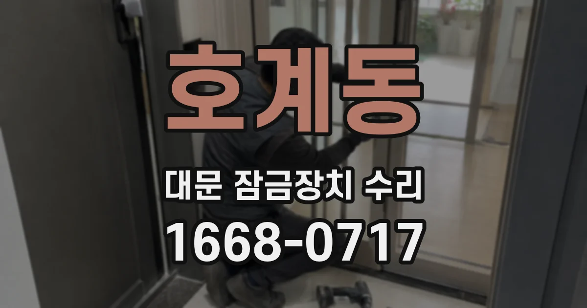 호계동 대문 잠금장치 수리