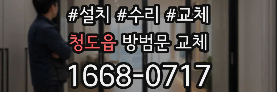 청도읍 방범문 교체