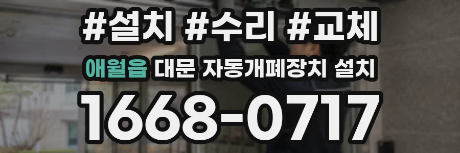 애월읍 대문 자동개폐장치 설치