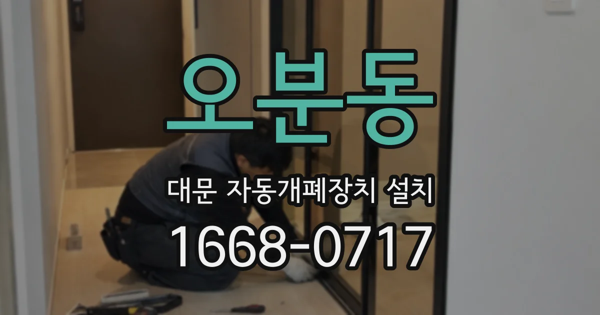 오분동 대문 자동개폐장치 설치
