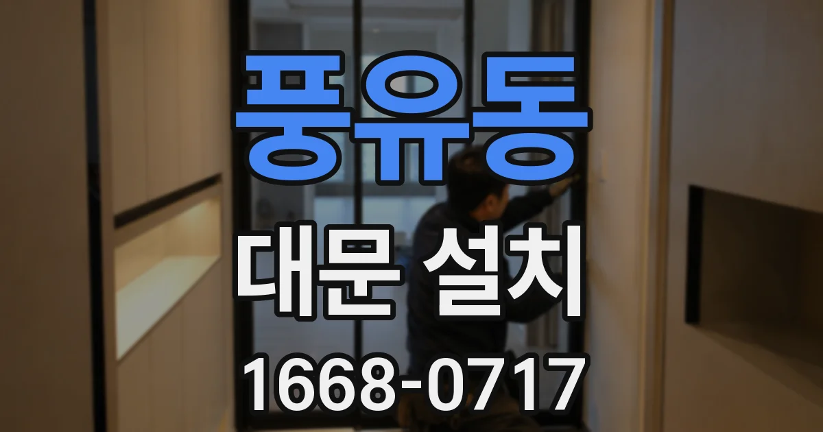 풍유동 대문 설치