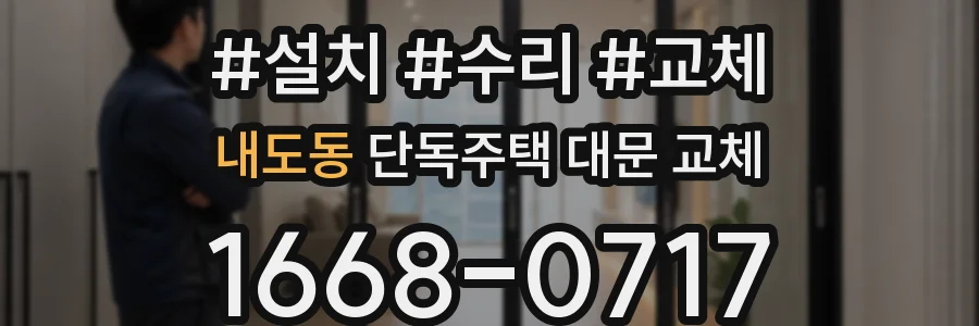 내도동 단독주택 대문 교체