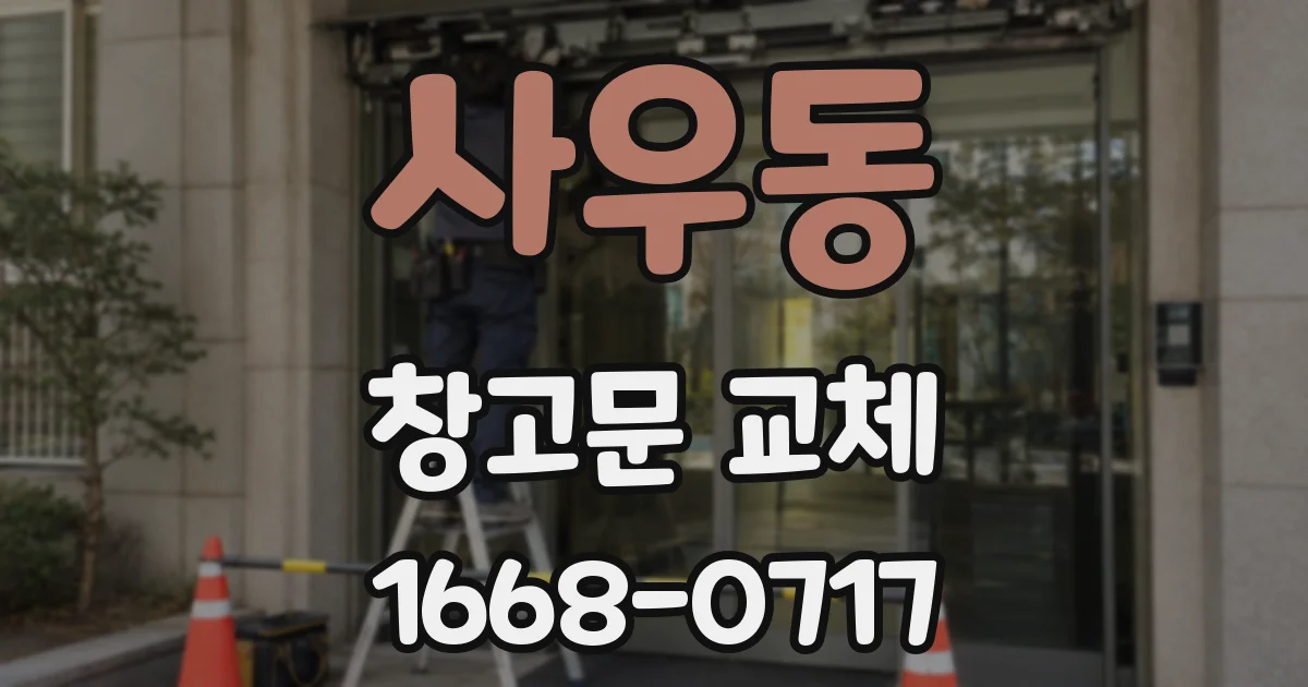 사우동 창고문 교체