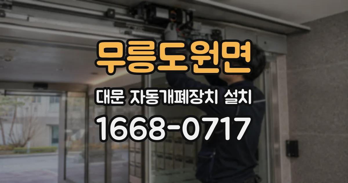 무릉도원면 대문 자동개폐장치 설치