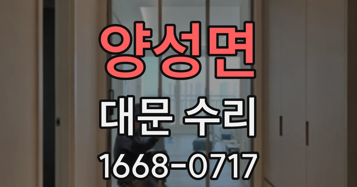 양성면 대문 수리