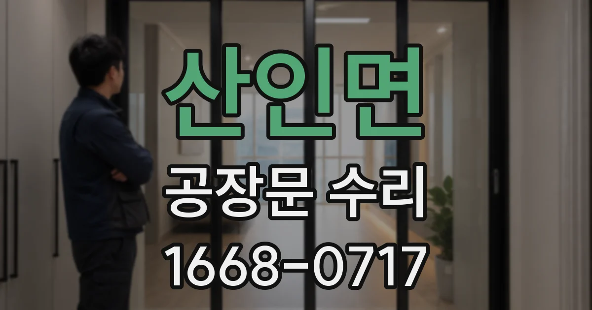 산인면 공장문 수리