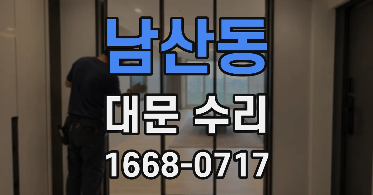 남산동 대문 수리