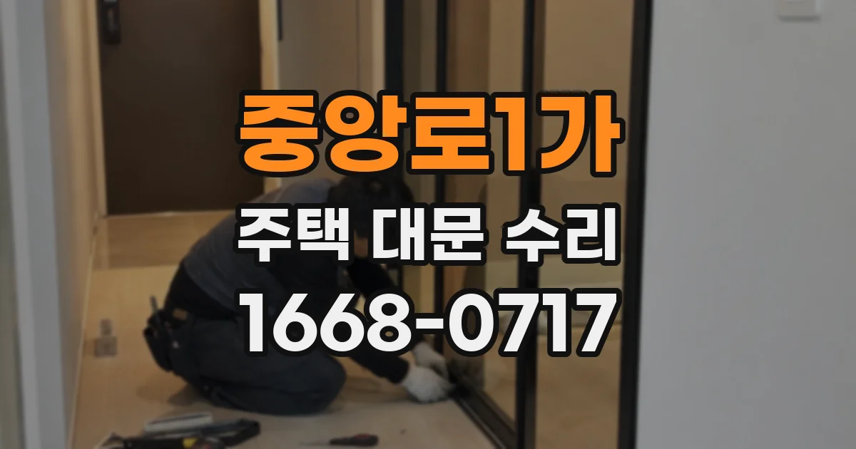 중앙로1가 주택 대문 수리